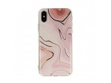 Vennus Marble Stone silikónový kryt (obal) pre Samsung Galaxy A20/A30 - ružový s trblietkami