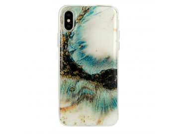 Vennus Marble silikónový kryt (obal) pre Samsung Galaxy A70 - zlato-biely