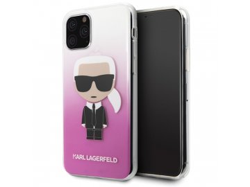 Karl Lagerfeld Iconic Gradient kryt (obal) pre Samsung Galaxy A41 - priesvitný-ružový