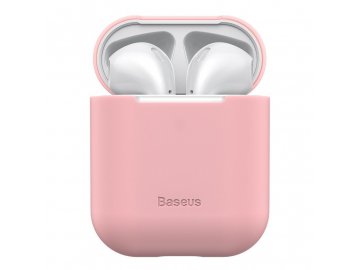 Baseus silikónové puzdro pre Apple Airpods - ružové