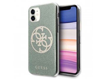 Guess plastový kryt (obal) pre iPhone 11 Pro - zelený s trblietkami