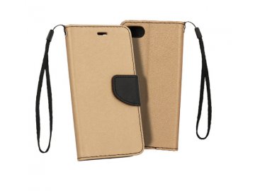 Flip Case (puzdro) Fancy pre Samsung Galaxy A40 - zlato-čierne