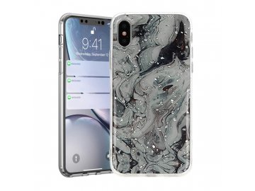 Vennus Marble Stone silikónový kryt (obal) pre Samsung Galaxy A80 - šedo-modrá