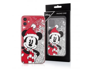Disney zadný kryt (obal) pre iPhone 6/6S s presýpacími trblietkami - vianočný Mickey