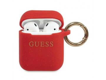 GUESS Silicone puzdro pre Apple Airpods - červené