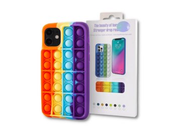 Bubble Pop It silikónový kryt (obal) pre iPhone 13 - farebný vzor 1