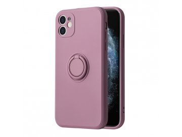 Vennus Silicone Ring kryt (obal) pre iPhone 7/8/SE 2020 - tmavofialový