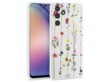 Flower Mood silikónový kryt (obal) pre Samsung Galaxy A54 5G - biely
