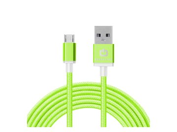 Dátový kábel POWERSTAR micro USB - zelený