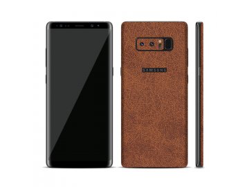 Dizajnová wrap fólia pre Samsung Note 8 - hnedá (vzor kože)