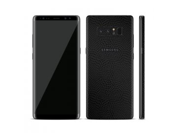 Dizajnová wrap fólia pre Samsung Note 8 - čierna (vzor hadej kože)