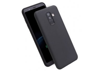 Silikónový kryt (obal) pre Samsung Galaxy A8+ (Plus) 2018 - black (čierny)