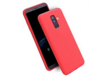 Silikónový kryt (obal) pre Samsung Galaxy A8+ (Plus) 2018 - red (červený)