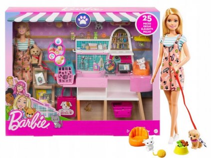 Doll Barbie Salon Shop Shop Shop Dog Kitty