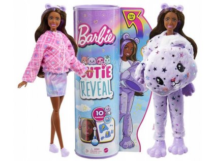 BÁBIKA BARBIE CUTIE REVEAL V OBLEČENÍ plyšového medvedíka