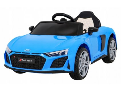 Audi R8 zdvihne modré vozidlo