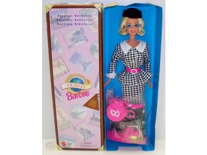Vintage 1995 Medzinárodná cestovná bábika Barbie