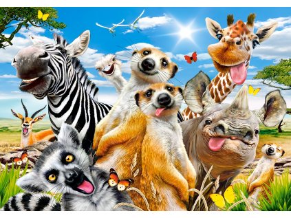 Puzzle Animals Africa Zebra Giraffe 500 El Castor