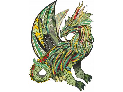 Drevená puzzle Dragon Premium xxl A3