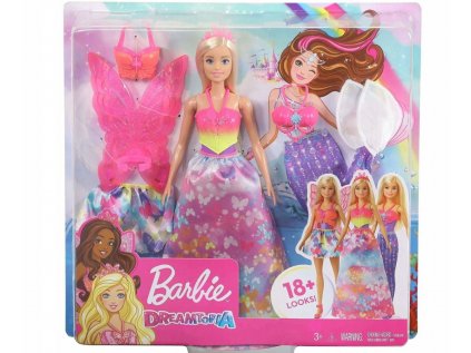 Barbie GJK40 Mermaid Fairy 3in1 Doll Outfits