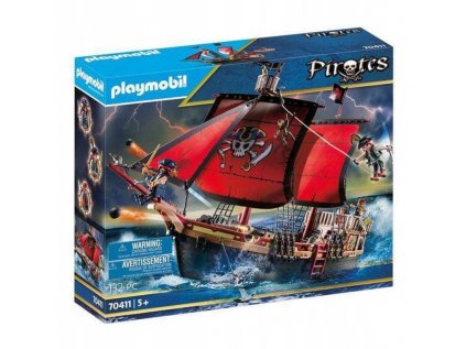 Piráti- Skulovaná pirátska loď Playmobil 70411