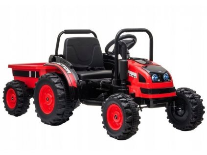 Batériový traktor s prívesom HL388 červený