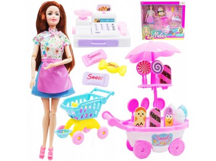 Predajca bábika v cukrárni pre kočiare + príslušenstvo