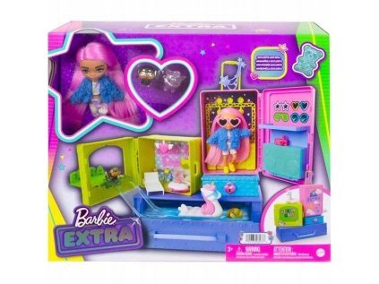 Barbie Extra set+malá bábika+zvieratá