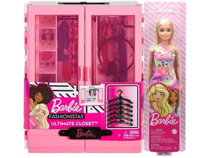 Šatníková šatníka skladanie na odevnej bábike Barbie