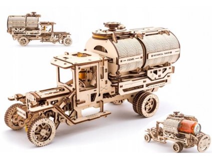 Ugears drevené 3D hádanky model 594el tanker