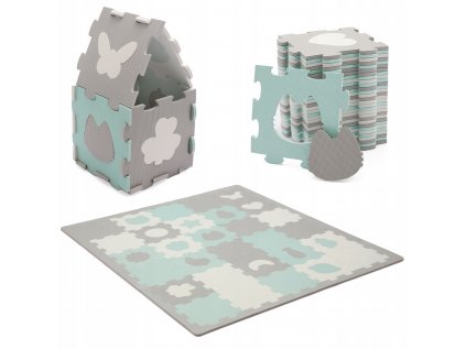 Kinderkraft Foam Mat Puzzle Luno Tvars Mint