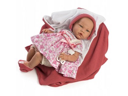 Španielska kočíka Doll Reborn Gema Asi 46 cm+ 3in1 kočíka