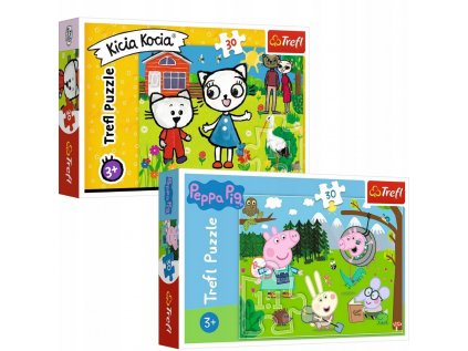 Puzzle 2x30 mačiatko mačiatka Peppa Balíček 3 -year -old