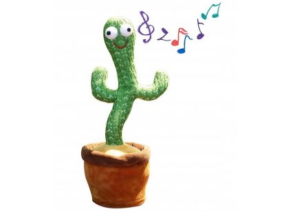 Interaktívny hračkársky kaktus opakuje tanec, ktorý spieva