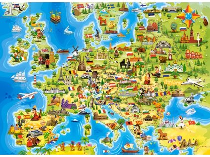 Mapa hádanky Európy 6+ 100 El Castor