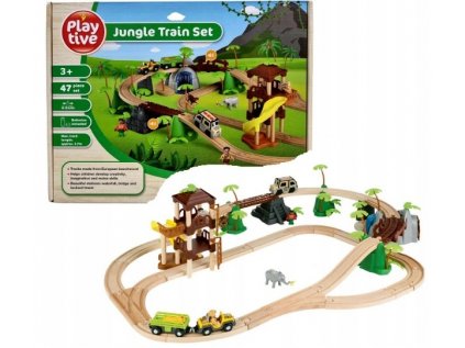 Playtive Chemin de fer en bois jungle ou train de pass…