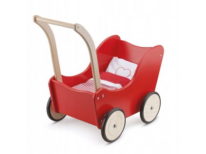 New Classic Toys - červený kočík pre bábiky