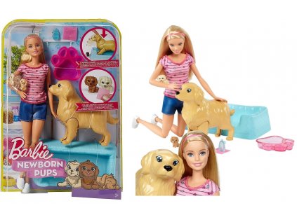 Barbie Doll + Dog Set of Birth of Dogs