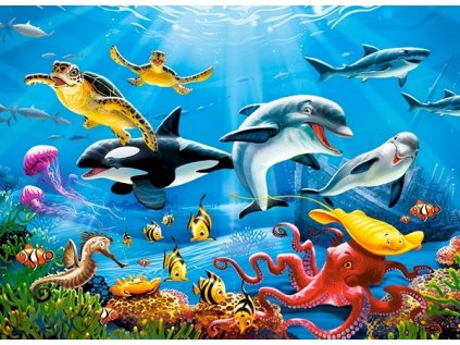 Puzzle puzzle zvieratá delfíny rýb 200 castor