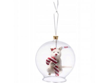 Steiff Candy Cane Mouse v Bable Ornament