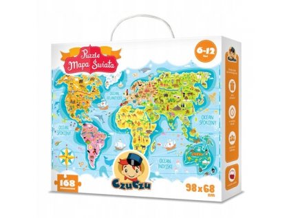 Czuczu: Mapa sveta puzzle 168 prvkov