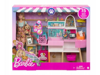 Barbie Shop Salon pre zvieratá GRG90 Doll