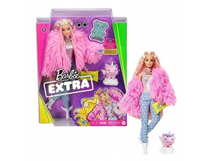 Mattel - Barbie Extra Doll, Fluffy Pink Jacket
