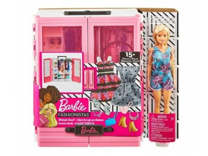 Barbie Wardrobe pre oblečenie + GBK12 Mattel Doll