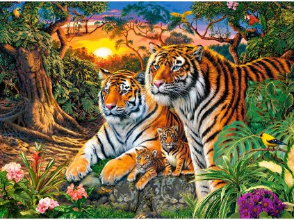 Puzzle 2000 Tiger Family Tigers Family 0825