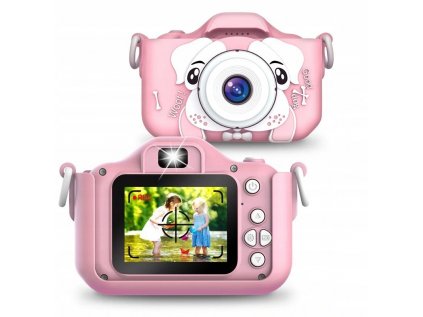 Digitálny fotoaparát pre deti Pink Piesek 40Mpx