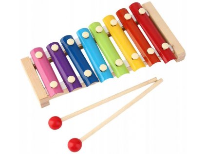 Drevené činely pre deti farebné 8 tónov