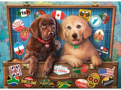 Puzzle 300 El Stowaway Pups Puppies Dogs 030422