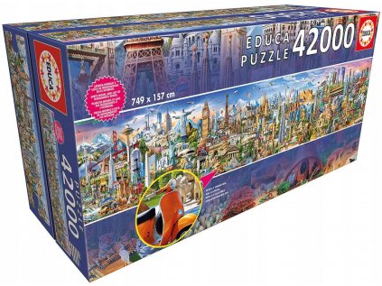 Educa Puzzle 42000 po celom svete 157 x 749 cm