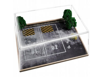1:24 Diorama dekorácie Simulácia drevené parkovisko